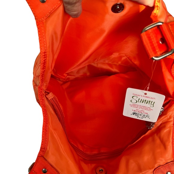 SUNNY HAWAII Beach Pool Tote & Matching Small Purse Hawaiian Orange Floral Print - Picture 10 of 17